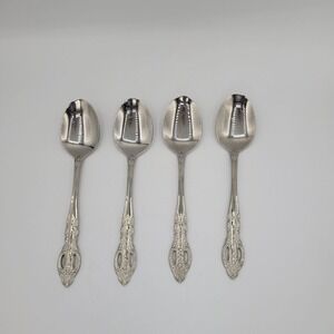 Baroque By‎ Estia Four Soup Spoons Flatware Replacement Silverware Collectible